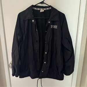 PINK Victoria's Secret Black Windbreaker Jacket